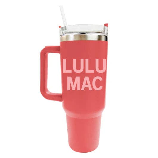 LM Morgan Tumbler Coral with Lt. Pink Logo