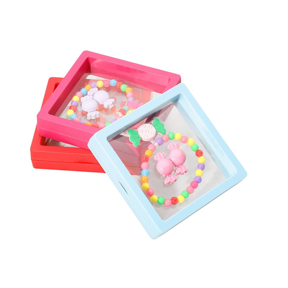 Kids Candy Charm Stretch Bracelet Hair Clip Set