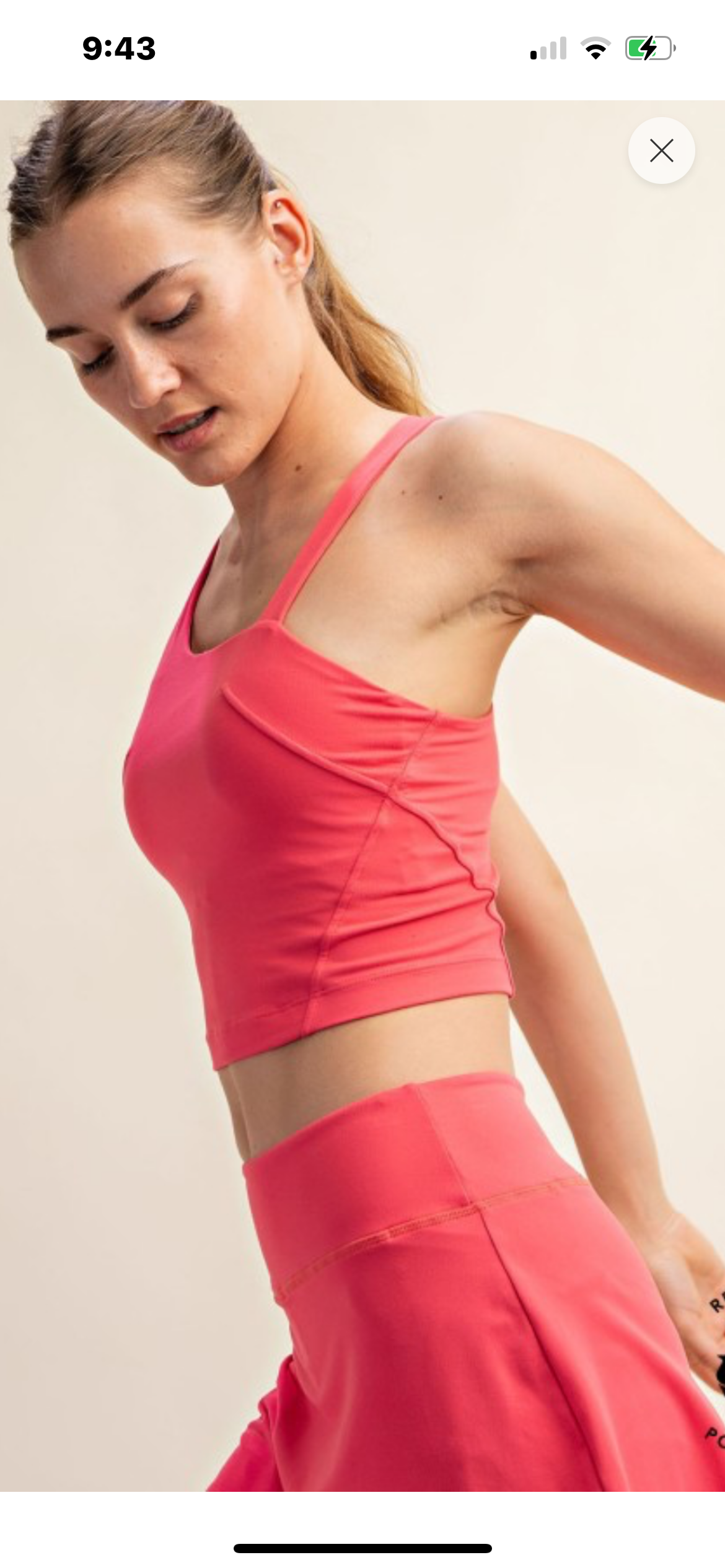 Butter soft active top flamingo pink