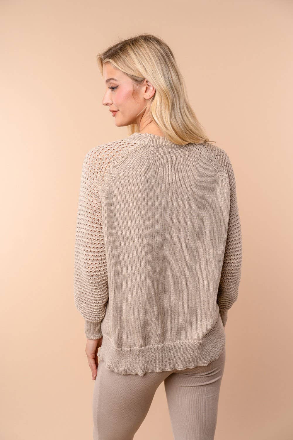 Long Sleeve Solid Knit Pullover