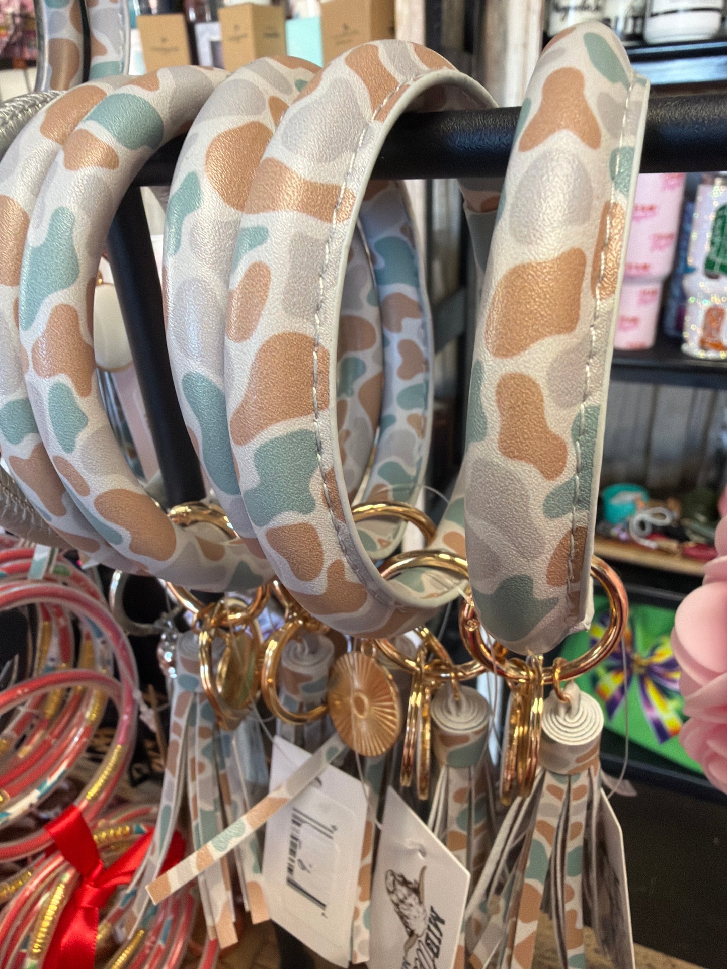 Camo bangle key wristlet