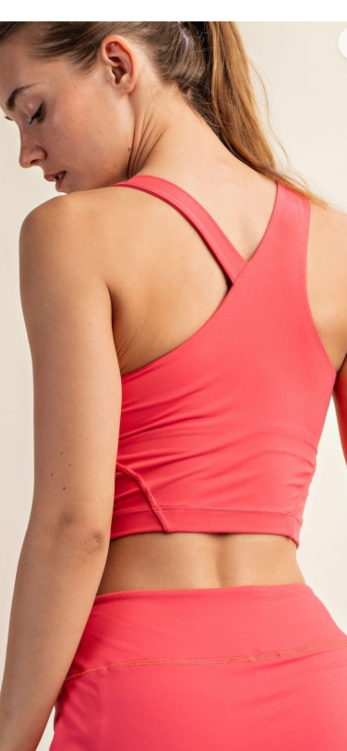 Butter soft active top flamingo pink