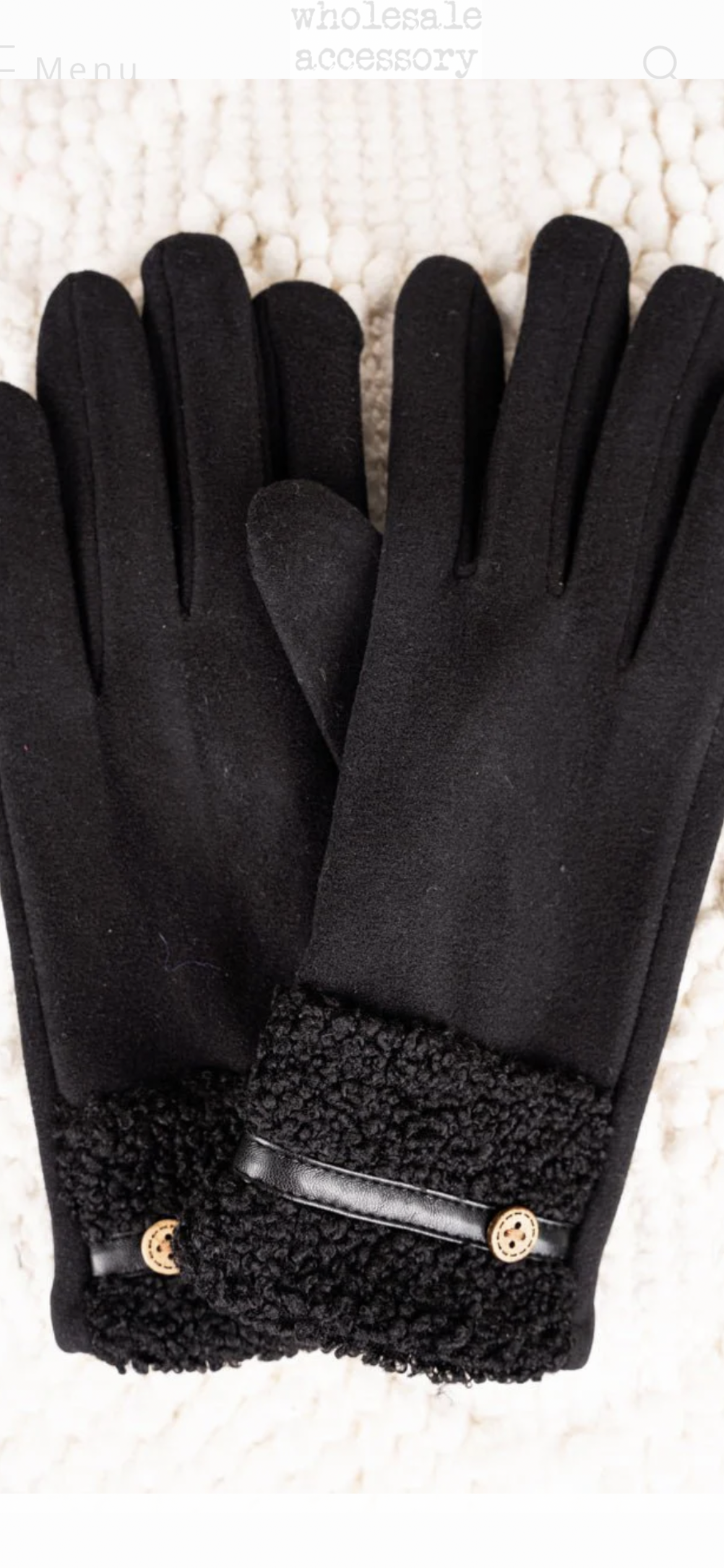Smart touch cozy gloves
