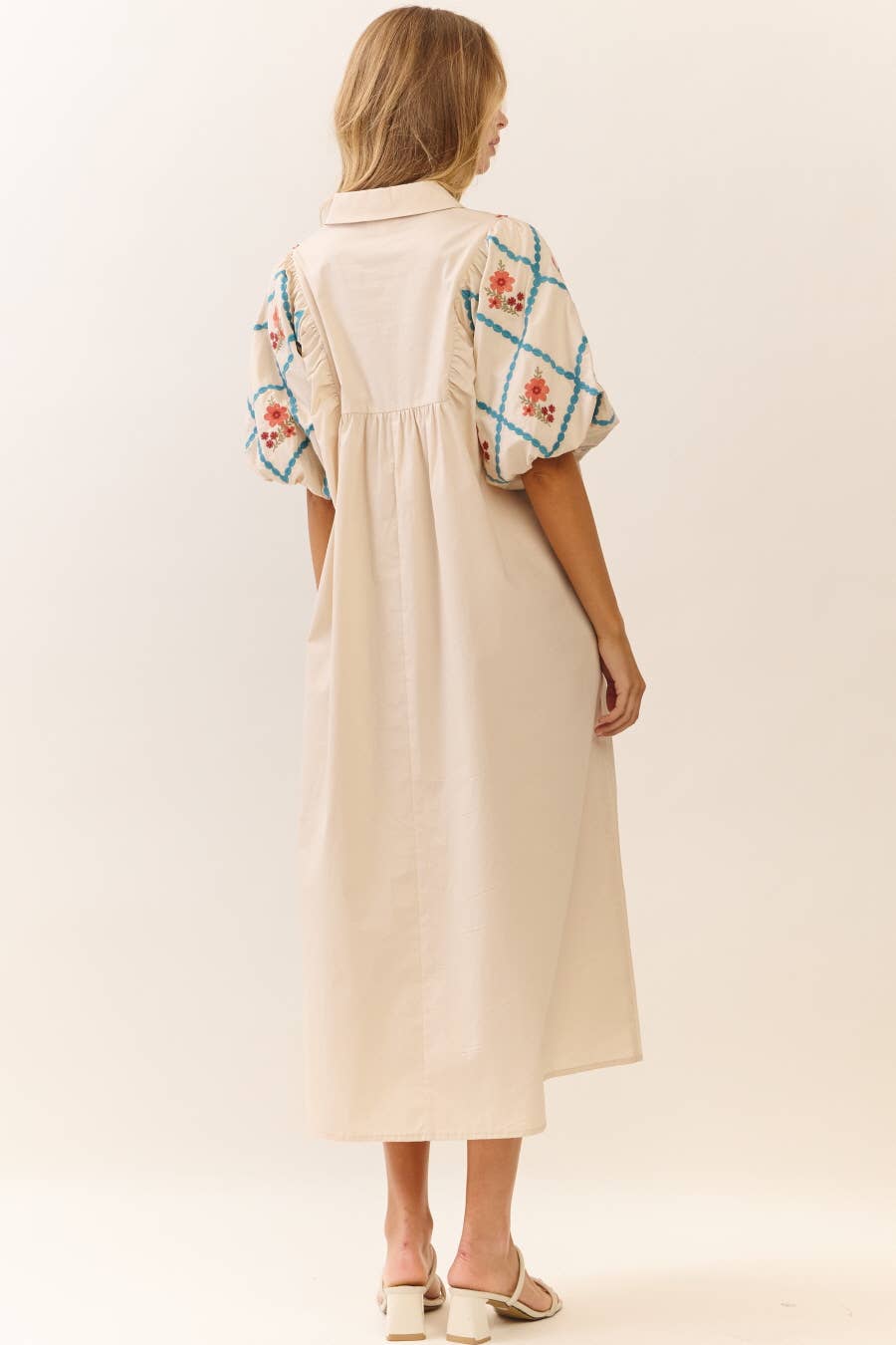 Cotton Poplin Midi Dress