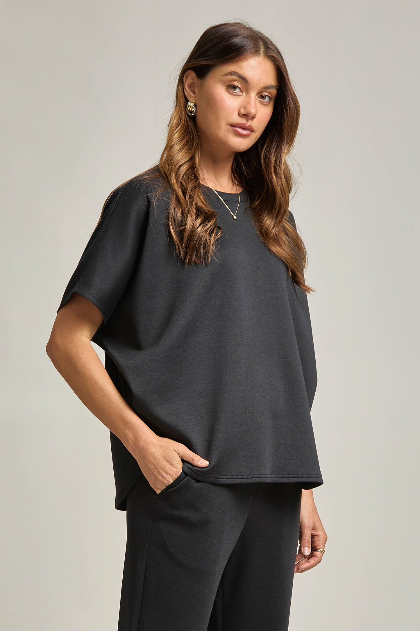 Dear Scarlett - Poncho Top + Bell Bottom Modal Set