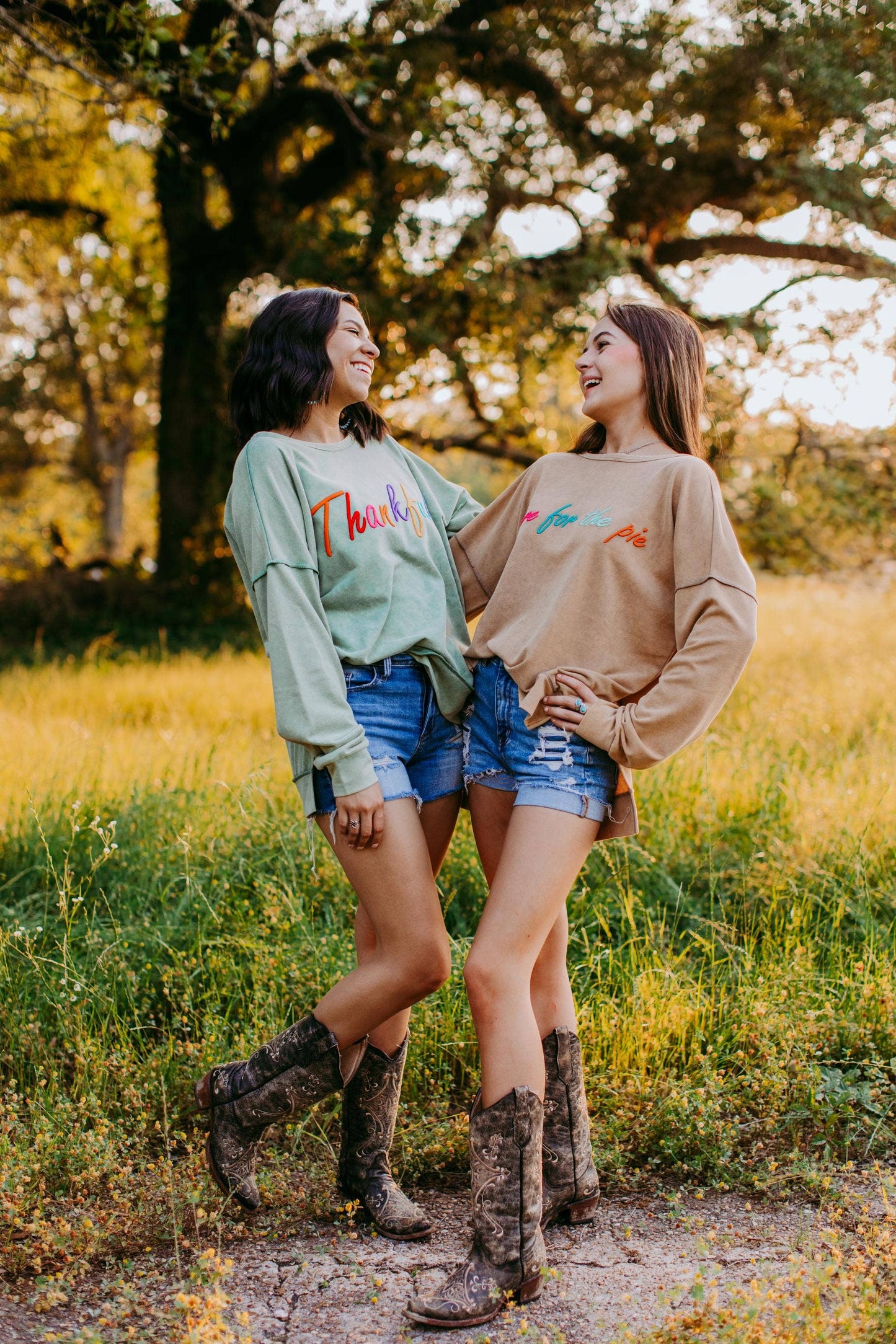 Thankful Raised Embroidery Sweatshirt
