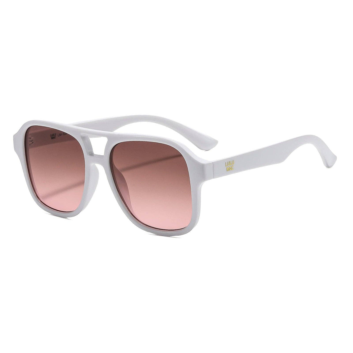 Lulu Mac Camille White Sunglasses
