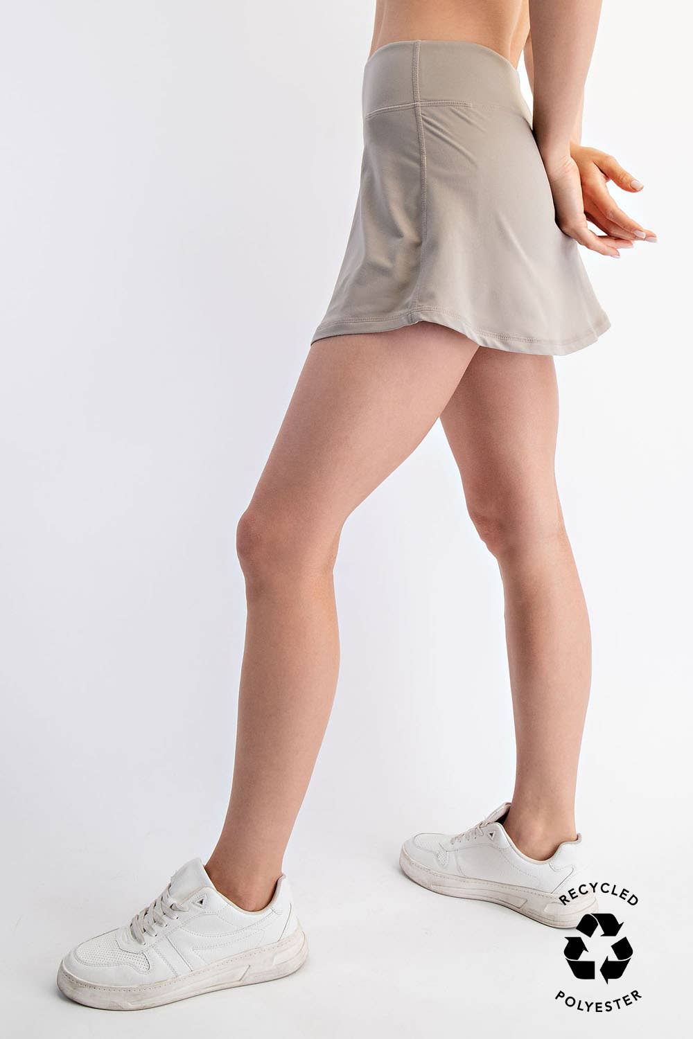BUTTER SKORT: Stone Taupe /
