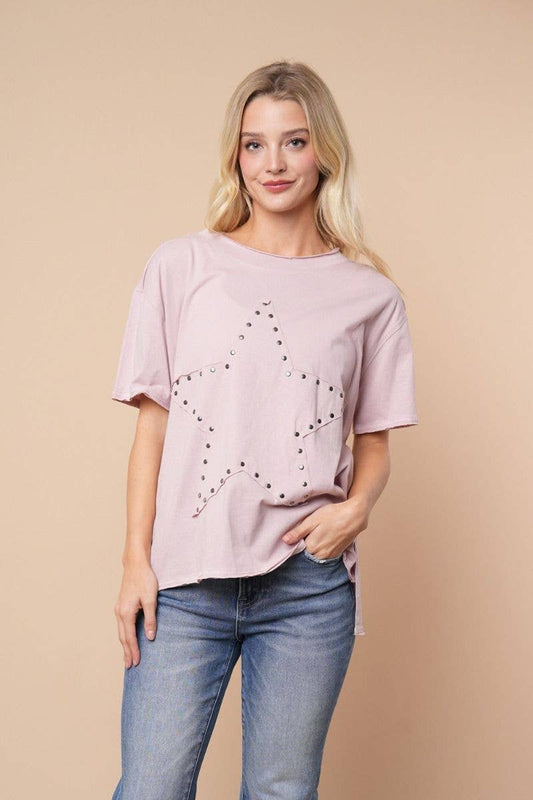 Short Sleeve Solid Knit Top