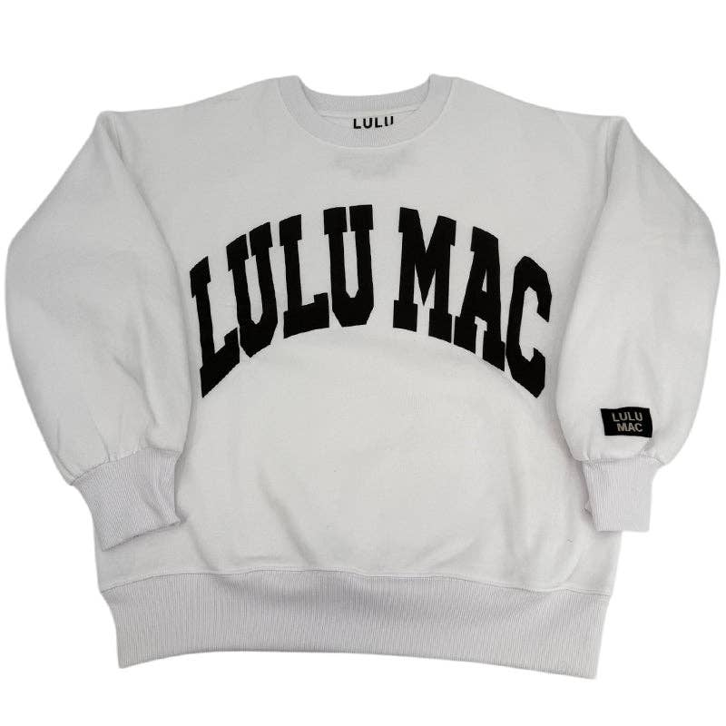Lulu Mac Sweatshirt White/bBlack puff