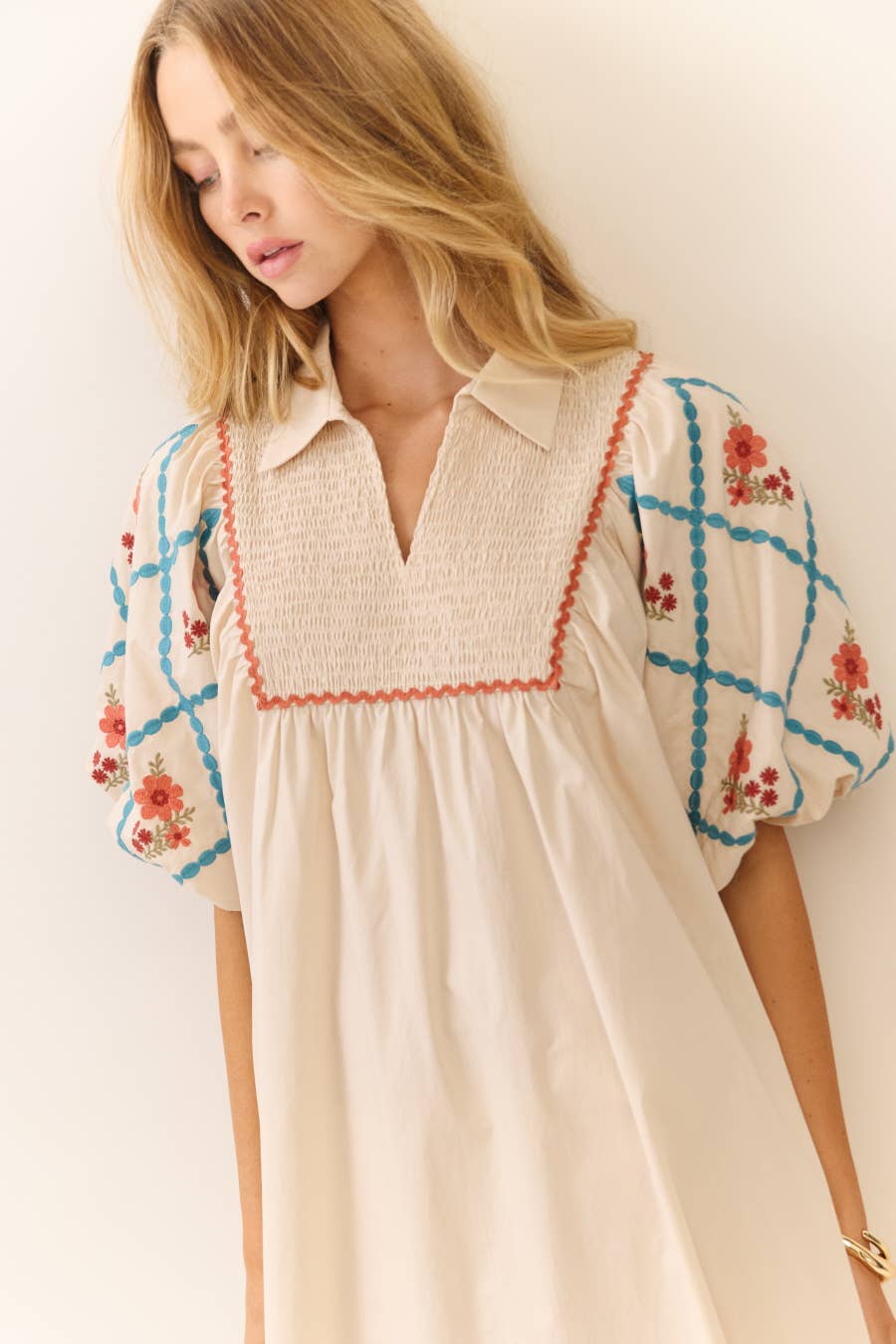 Cotton Poplin Midi Dress