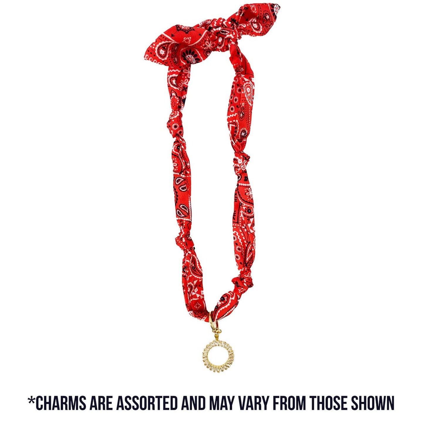 SCARF NECKLACE WITH CHARM