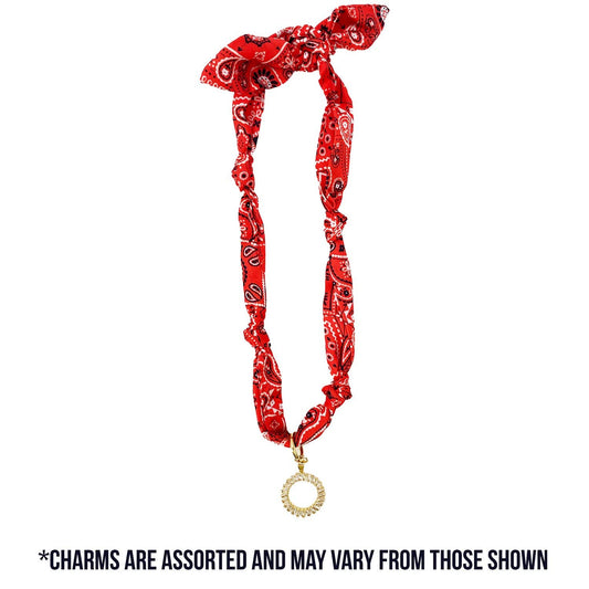 SCARF NECKLACE WITH CHARM