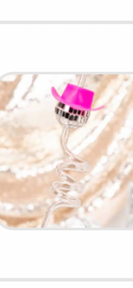 Party hat disco straw