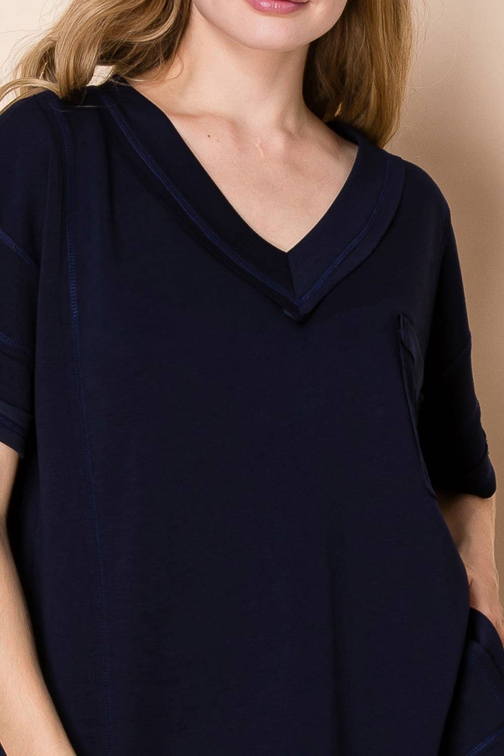 Short Sleeve Solid Knit Top