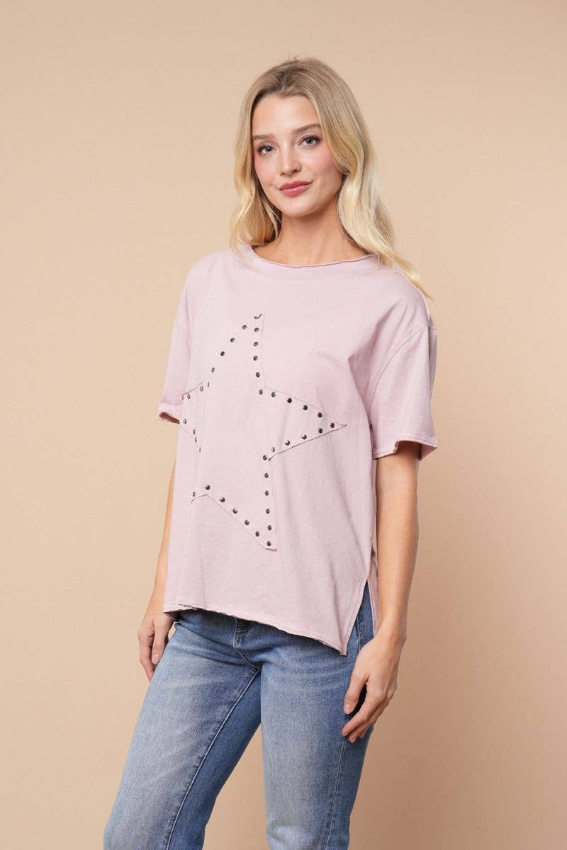 Short Sleeve Solid Knit Top