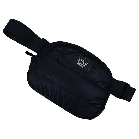 Puffer Metallic Belt Bag-Matte Black