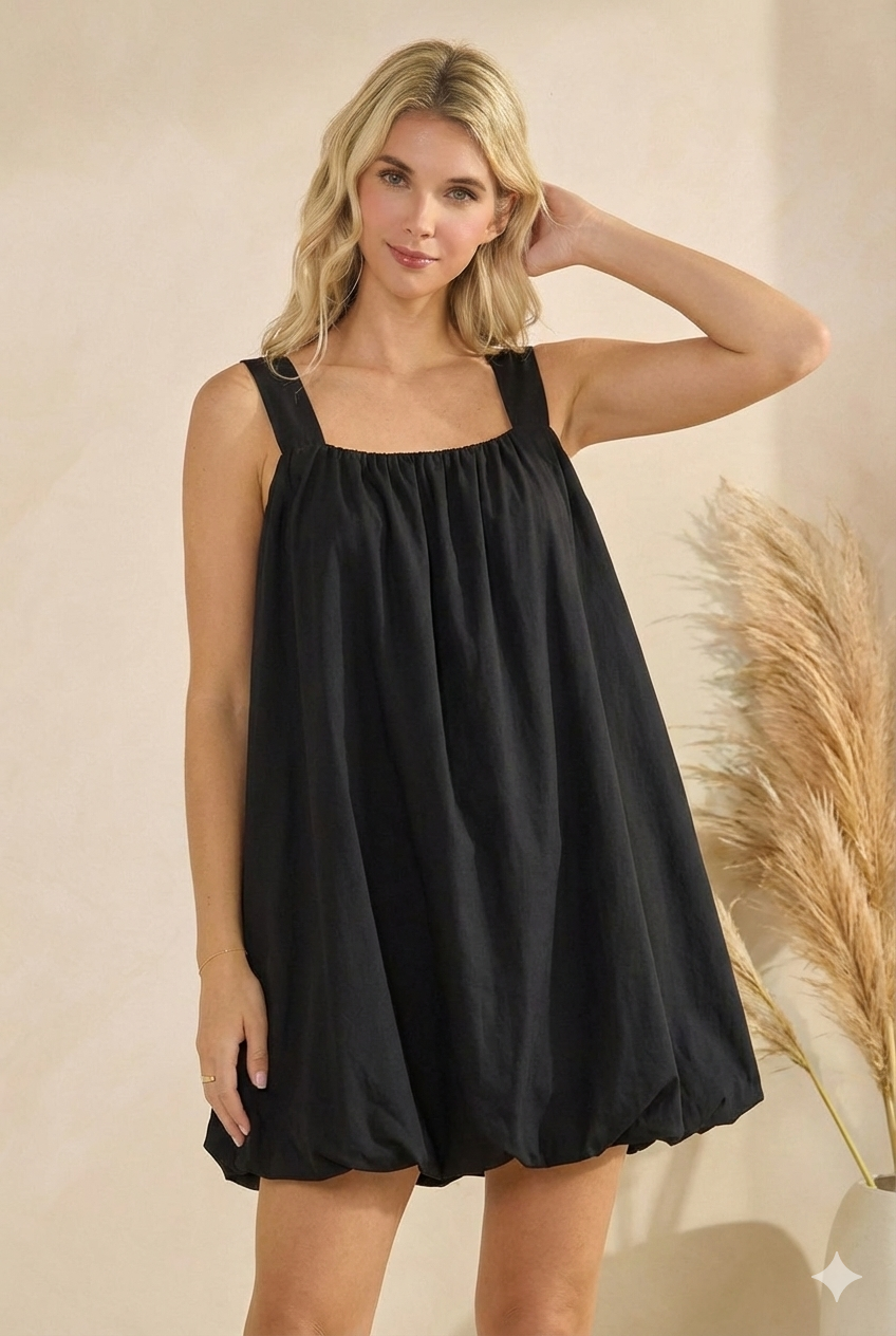 SOLID BUBBLE DRESS