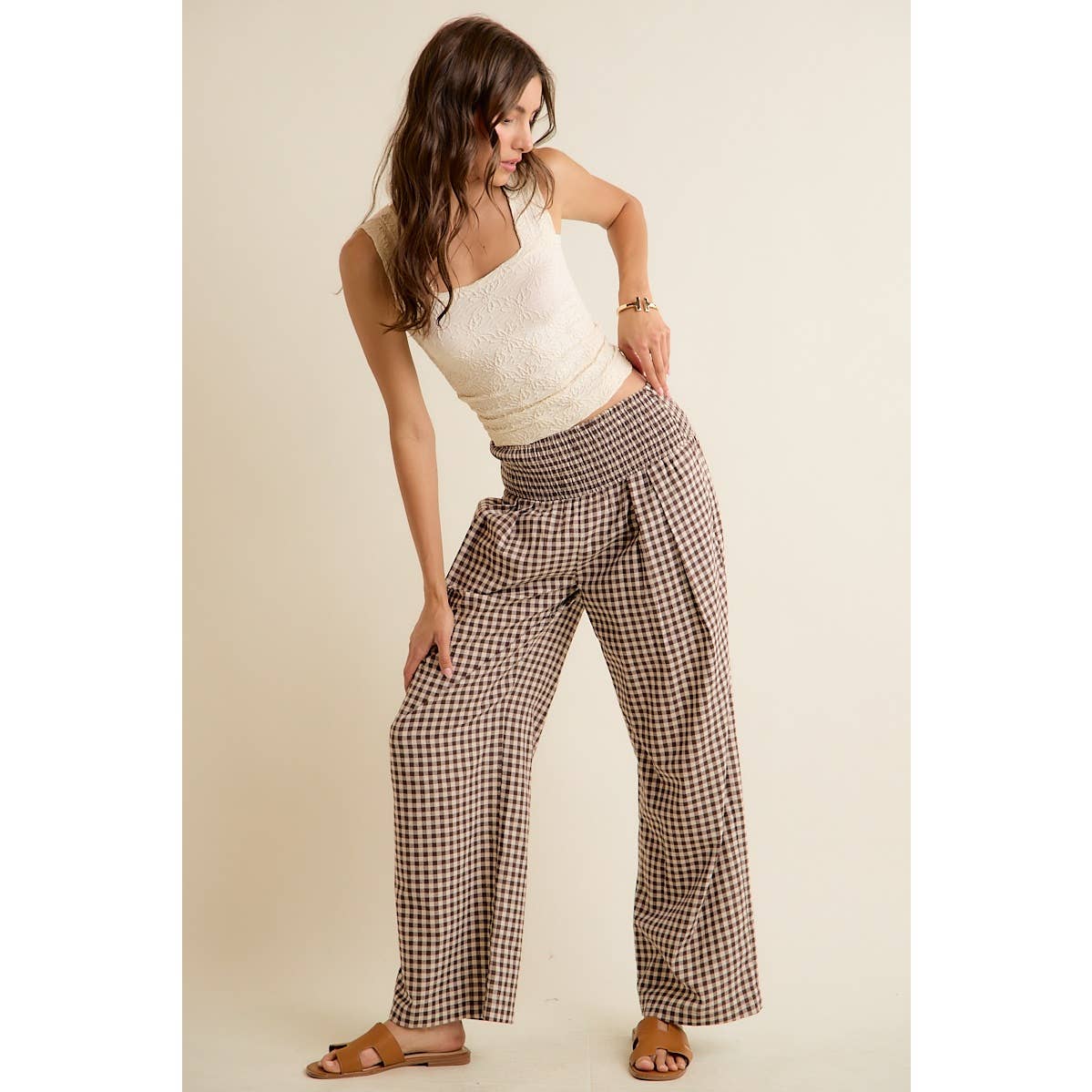 IGINGHAM SMOCKED WAIST WIDE L