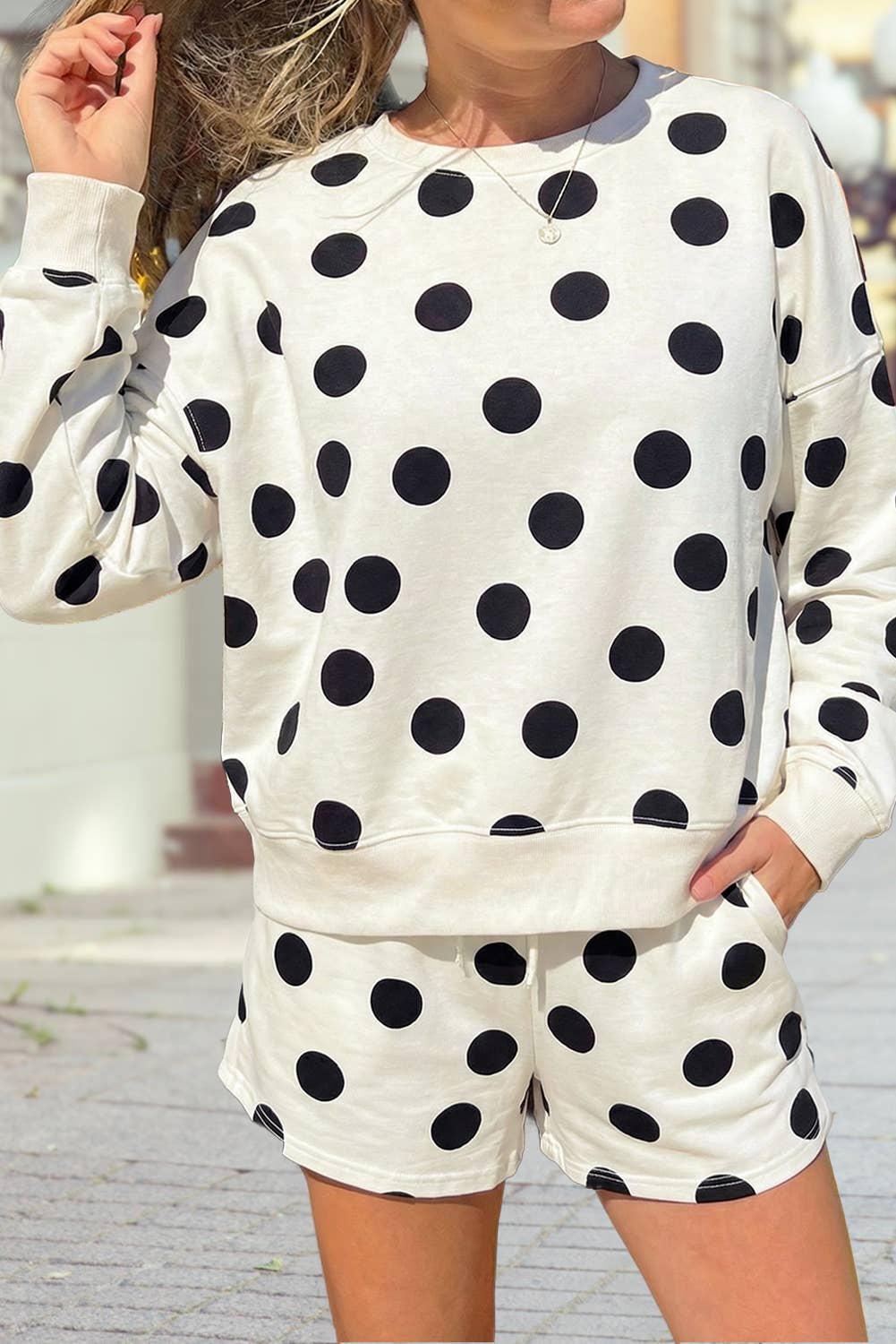 Polka dot everyday short set