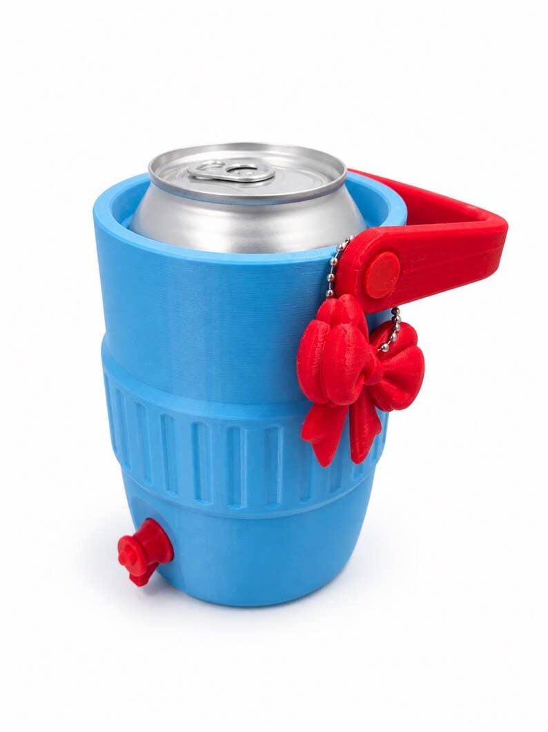 Cute can coolers with straw