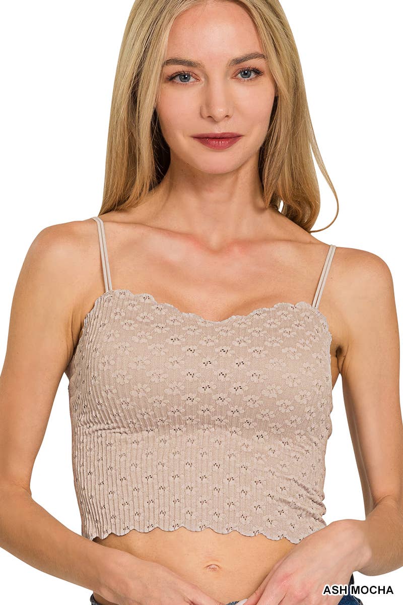 Seamless Lace Bralette With Bra Pads Zenana