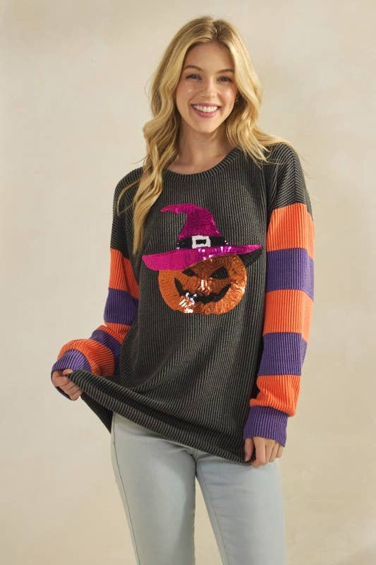 RIB HALLOWEEN PUMKIN PATCH TOP