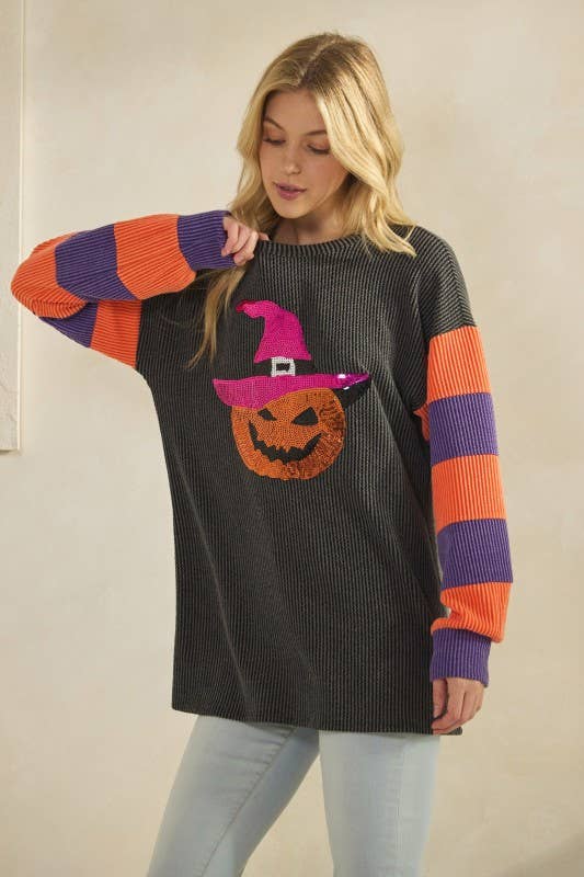 RIB HALLOWEEN PUMKIN PATCH TOP