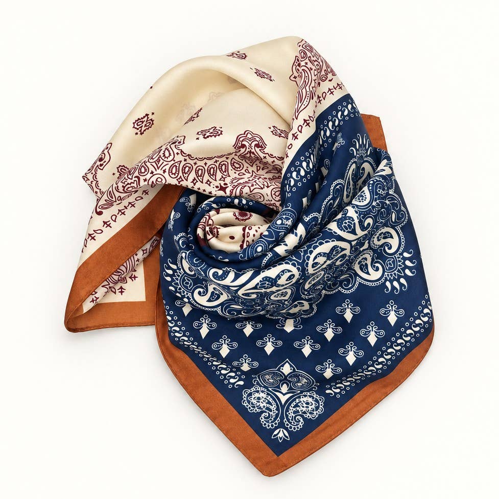 Patchwork Paisley Bandana Printed Square Scarf |