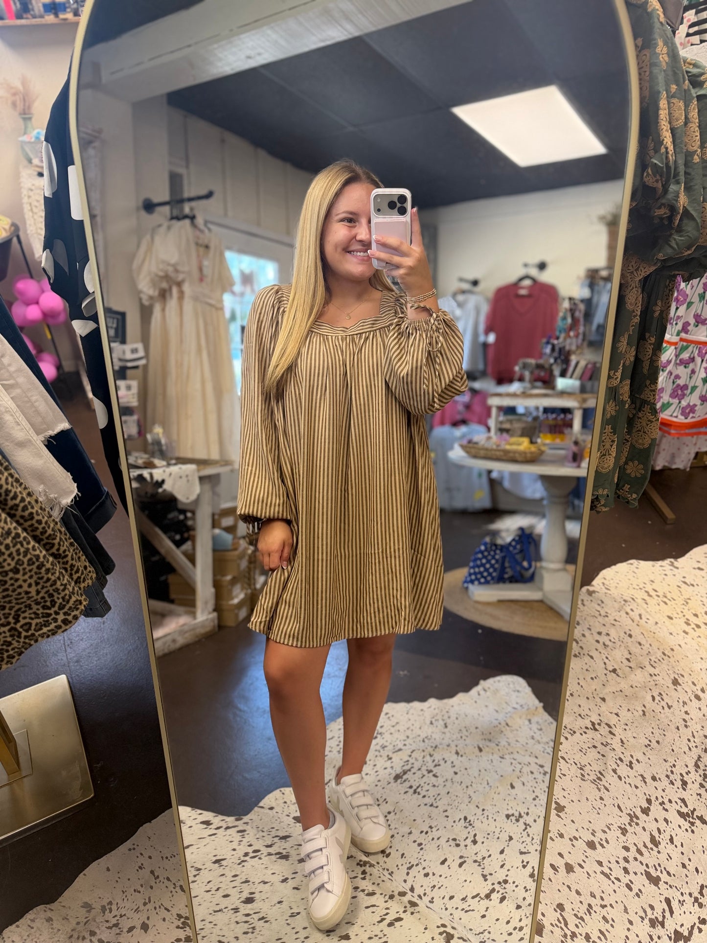 Fall on stripes dress🍂