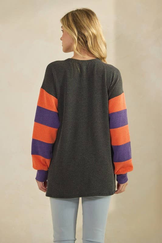RIB HALLOWEEN PUMKIN PATCH TOP