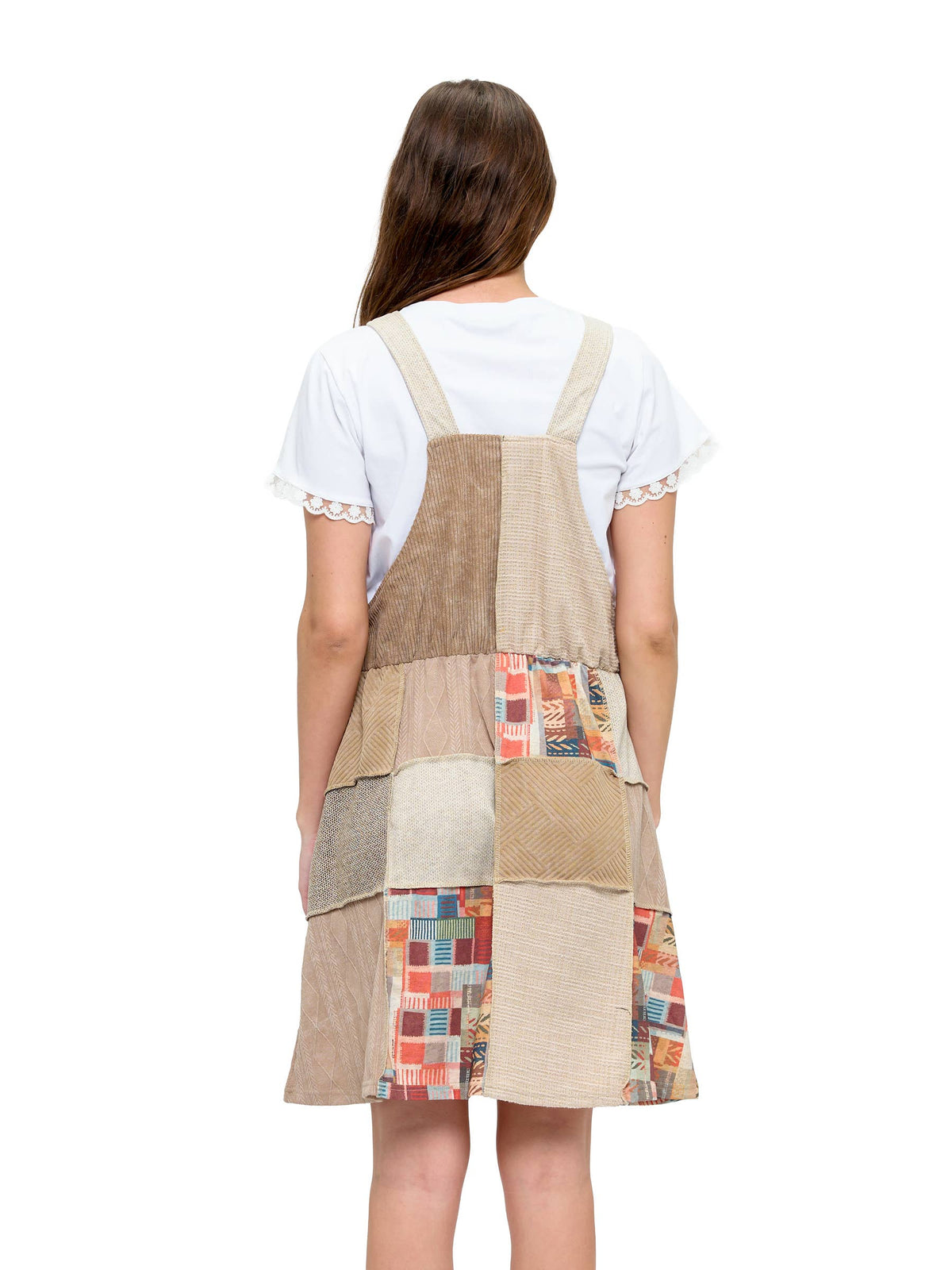 Overall Knee Dress Patchwork