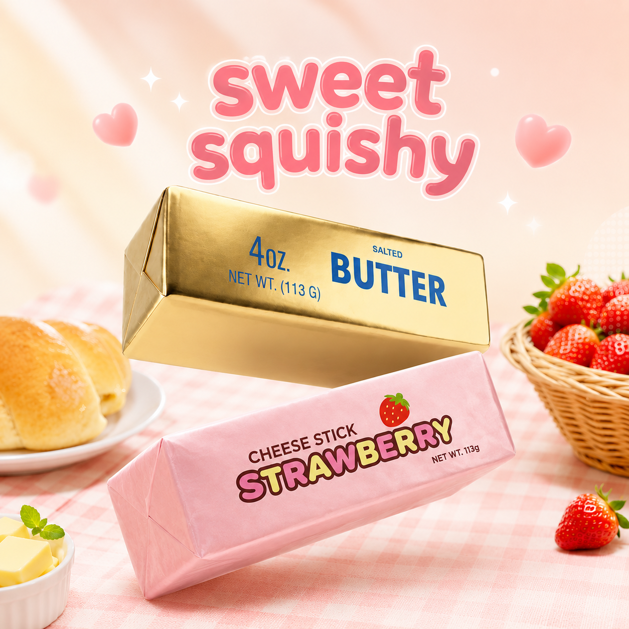 Butter Stick Squishy Fidget Toy for Stress Relief