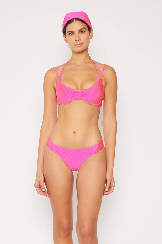 Underwired bikini top w/2Shine Pink