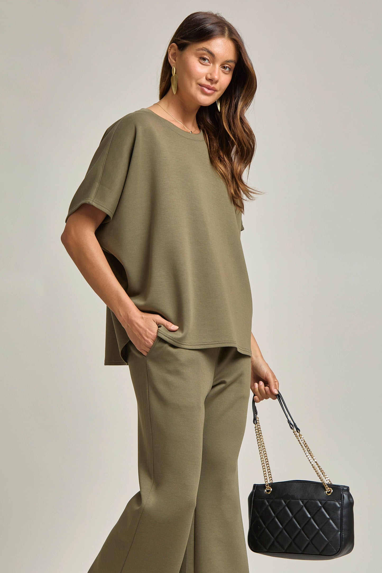 Dear Scarlett - Poncho Top + Bell Bottom Modal Set
