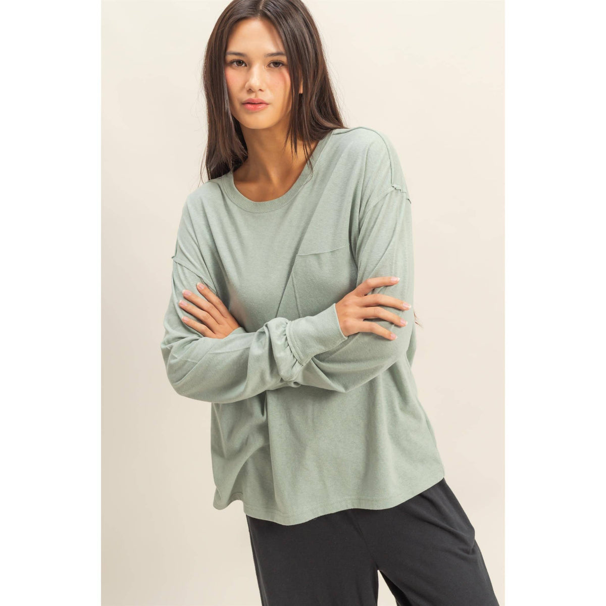 Long Sleeve Pocket T-Shirt