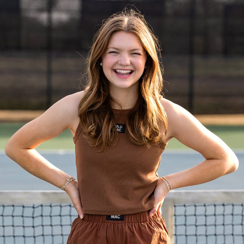 Lulu Mac TANK BROWN LULU MAC SOLID TANK TOPS