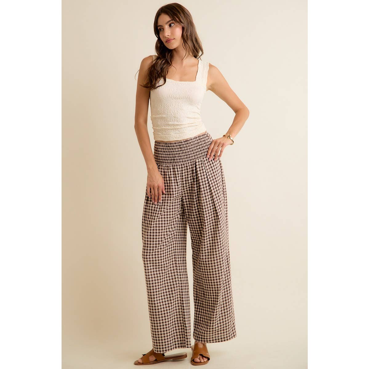 IGINGHAM SMOCKED WAIST WIDE L