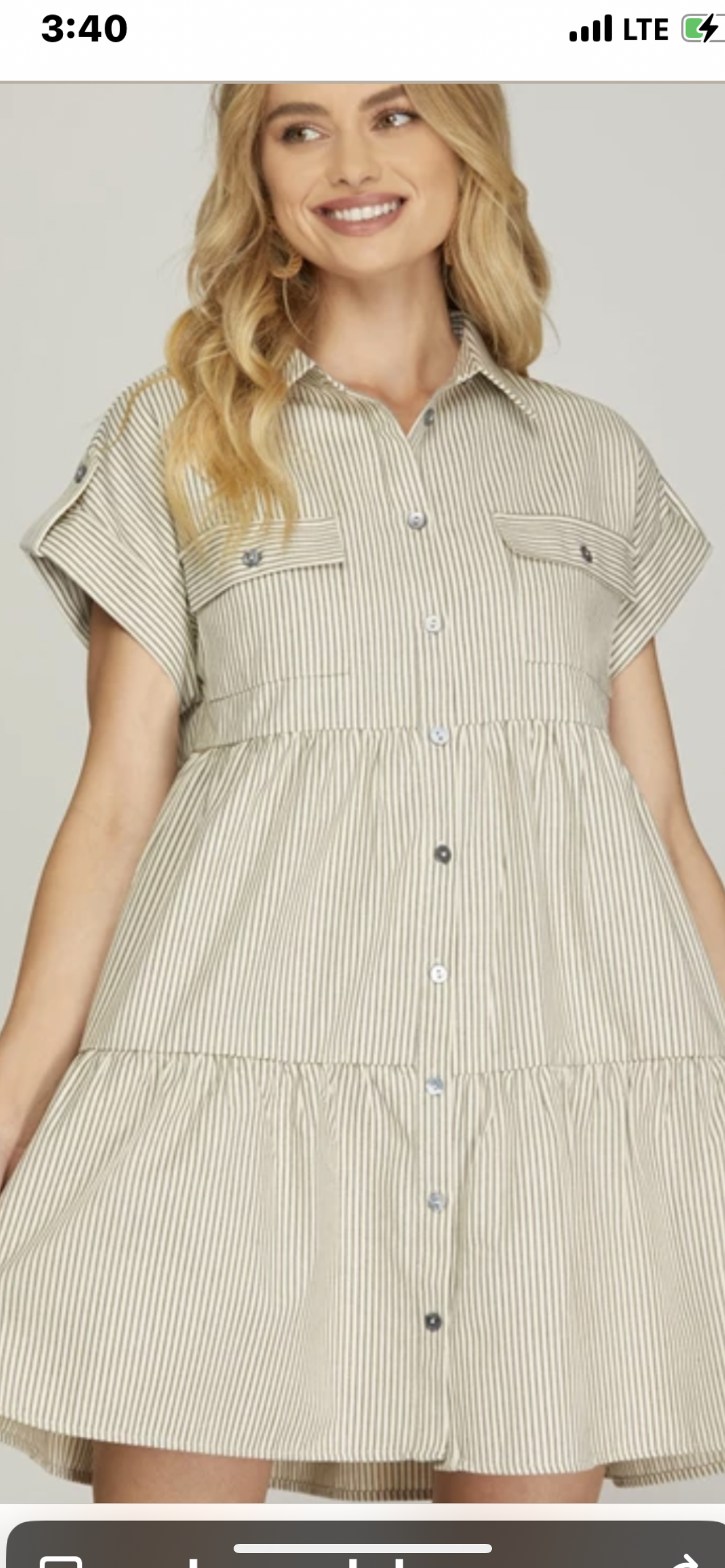Denim skinny striped dress