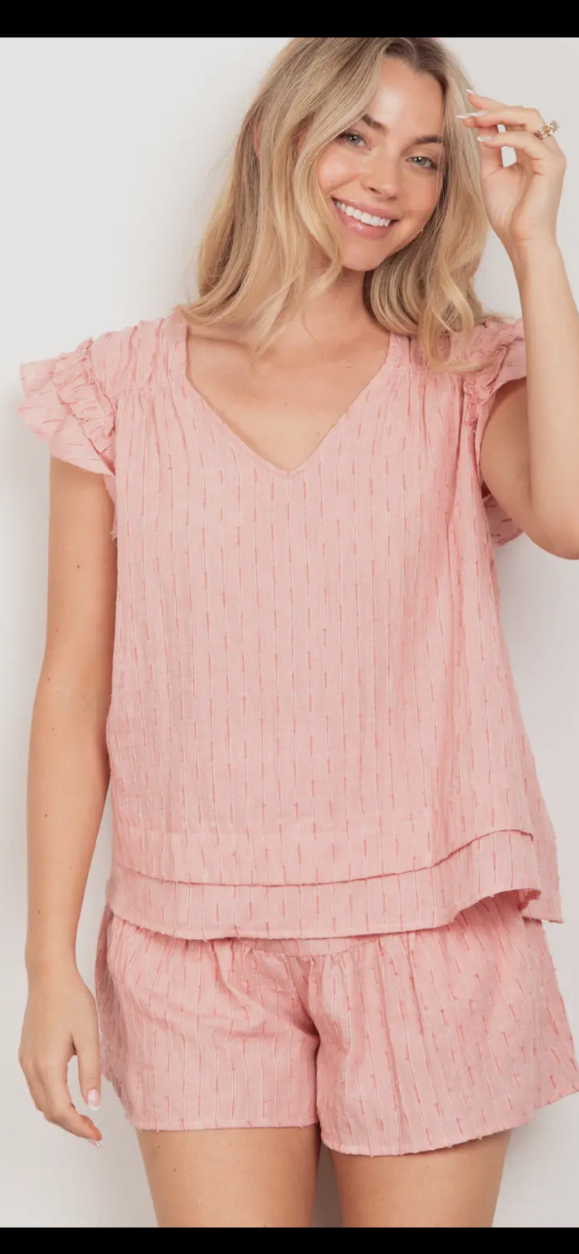Blush short set