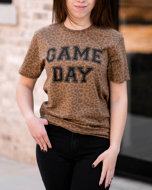 Game Day Leopard Graphic Tee