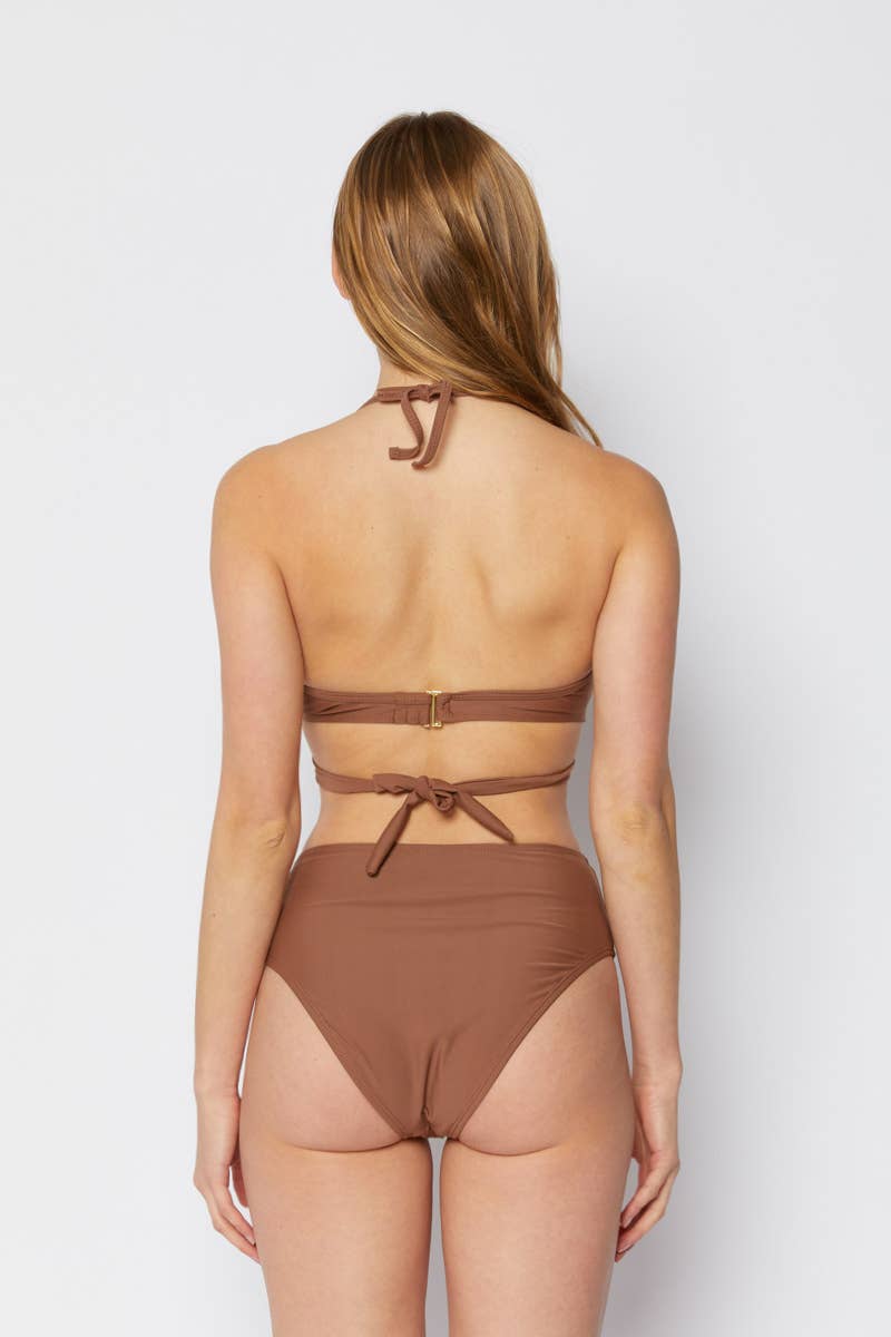 Moulded bra top, Skinny highwaistBrown