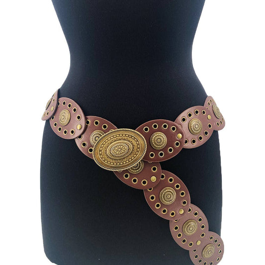 Girlie Girl Originals - Small Oval Disc Belt-Brown