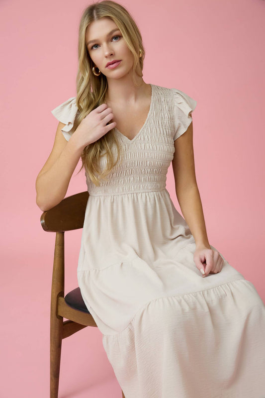 Airflow smock bodice dress