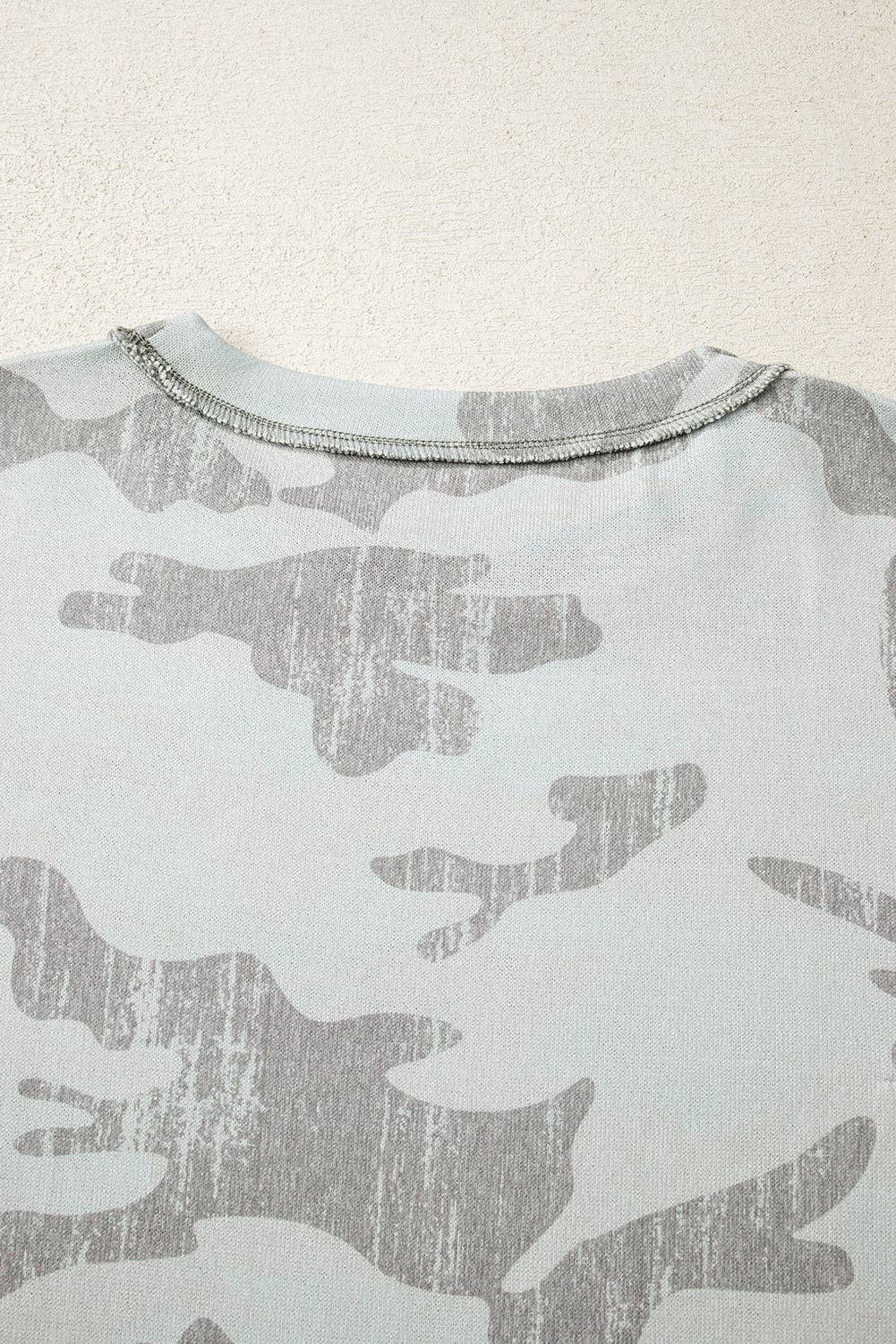 LALA LOO - Camouflage Round Neck Sweatshirt
