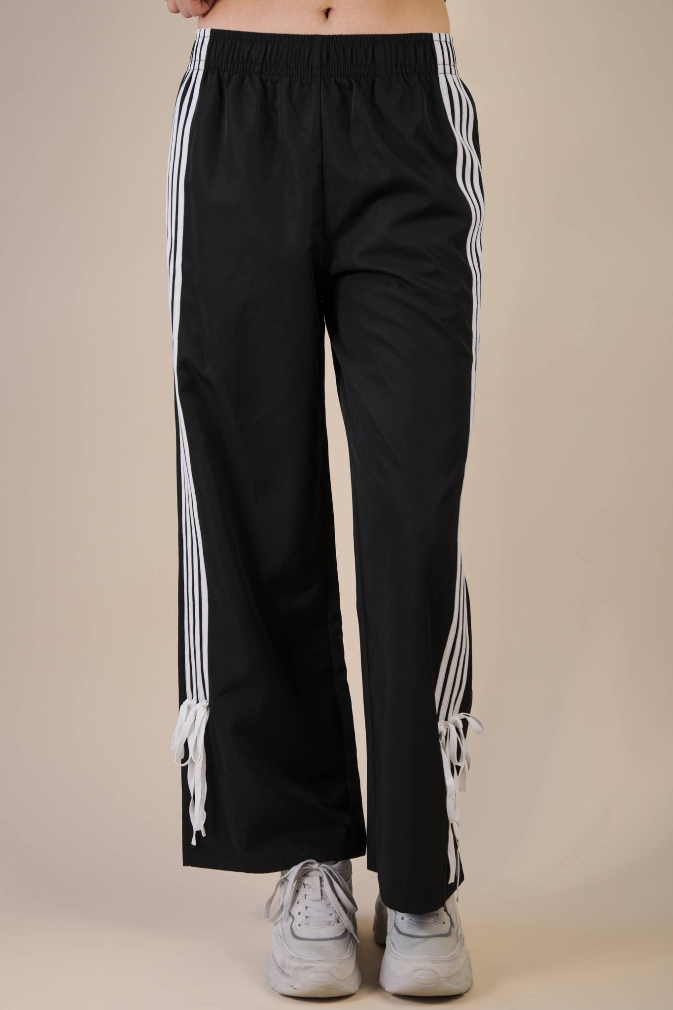 Side Ribbon Detail Jersey Pants