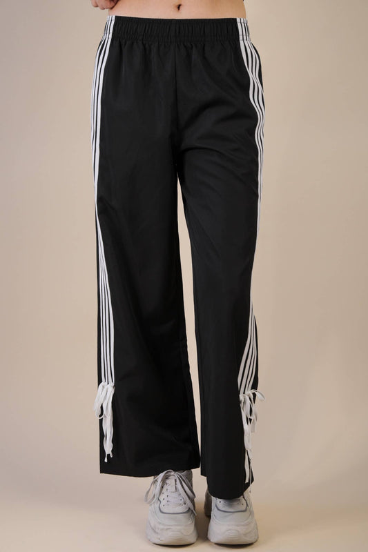 Side Ribbon Detail Jersey Pants