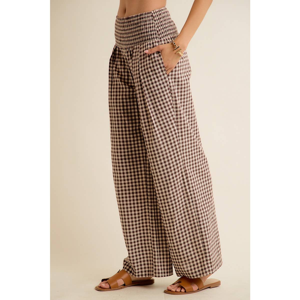 IGINGHAM SMOCKED WAIST WIDE L