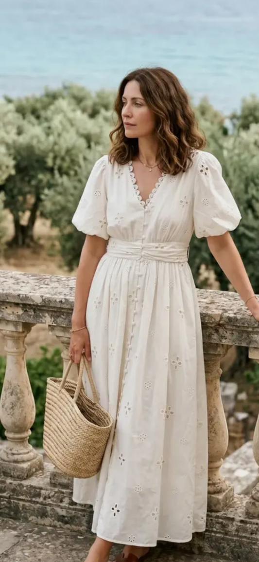 Coming soon!Eyelet puff sleeve