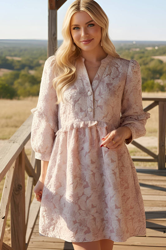 Floral Jacquard Dress